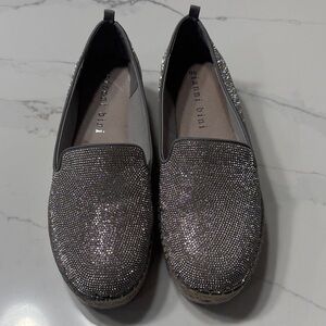 Gianni Bini Sparkling Silver Loafers